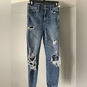 Abercrombie & Fitch ripped skinny jeans, size 2/26 regular